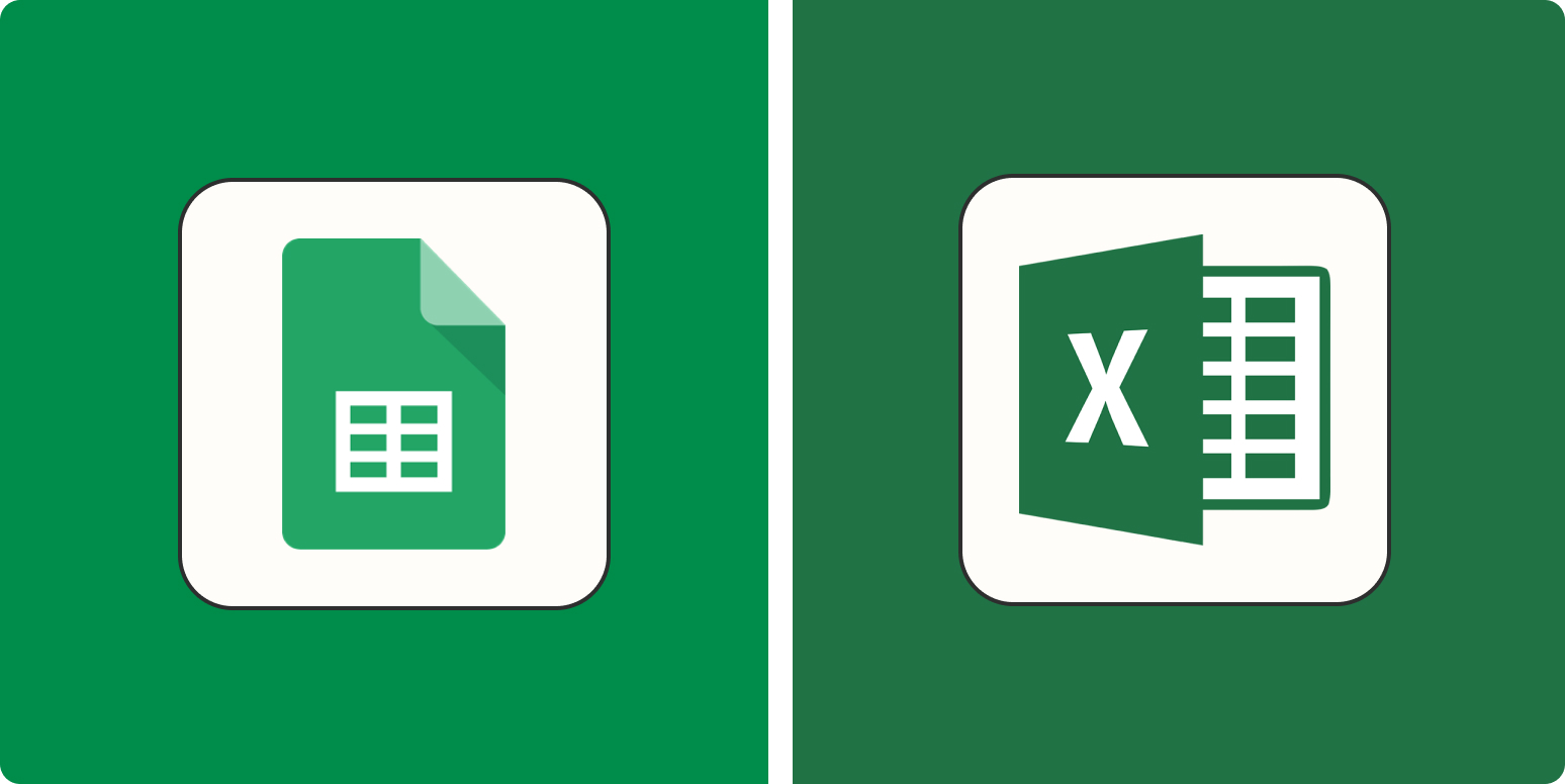 Comparaison Google Sheets vs Excel